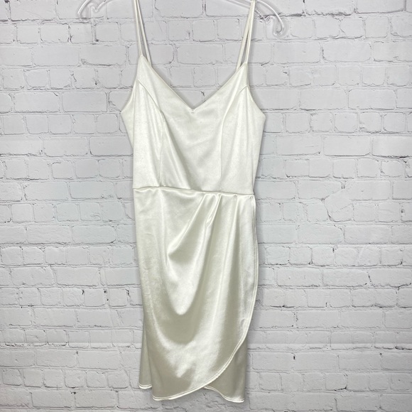 Lulu’s Forever Your Girl White Satin Bodycon Dress - Picture 5 of 9